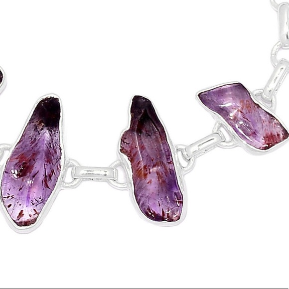 Beautiful high vibration super seven Cacoxenite Sterling silver bracelet - Picture 3 of 3